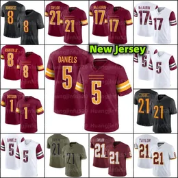 5 Jayden Daniels Emmanuel Forbes Terry McLaurin Sam Howell Football Jersey Chase Young Jahan Dotson DaRon Payne Tress Way Montez Sweat Brian Robinson Jr Sean Taylor