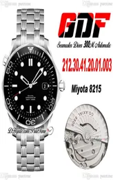 GDF Drive 300m Miyota 8215 MENS AUTOMATICO MENS Ceramico Scala di immersione in smalto bianco Deving Diaria nera Black 21230412001003 inossidabile S6592361