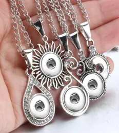 Snap Button Jewelry Mini 12mm Pendant Fit -knappar Halsband för kvinnor5297705