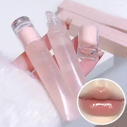 Óleo de geléia de cristal de brilho labial Hidrating hidration linhas ilumina linhas de batom líquido de mulher líquida incolor clara Cosméticos