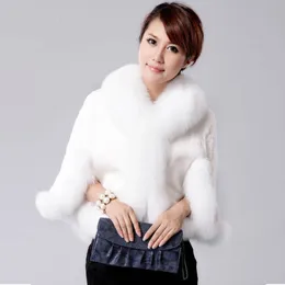 Whiteblack Bolero Women Faux Fur Shawl Stoles Wrap Fashion Bridal Capes Winter Warm Warm Pur Bolero شال