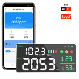 Dienmern DM165 Wi -Fi CO2 DECIBEL Miernik LED Temperatura i czujnik wilgotności Tester Home Monitor Tuya Połączenie