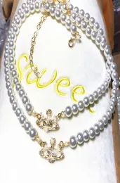 Hochzeitszubehör Luxusschmuck Frauen Perlenkette Halskette Anhänger Halskette für Geschenkparty Mode Juwel