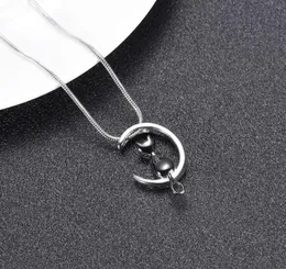 hh10504 I Love you to the Moon Cat Shape Jewelry Cremation Jewelry Pet Ashes Urns Necklace Memorial Pendant For WomenMen wholes2154159