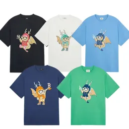 デザイナーTシャツアルファベットドラゴ​​ン漫画プリントコットンメンズTシャツ夏ファッションルーズカジュアルカジュアル高品質の衣服男性と女性カップルトップ