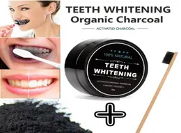 Tandblekning bambu kol tandborste softbrist trä tandborste tandpulver oral hygien rengöring7966486