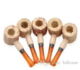 Hela Mini Naturel Corn Cob Tobacco Pipe som frisk rök Cigarettfilterinfrifriandisk växtrökning Set WY3074546181