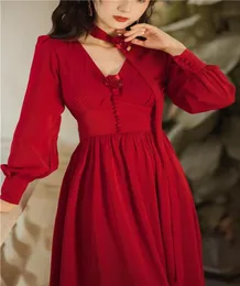 Sıradan Elbiseler Vintage Kırmızı Elbise Bayanlar039 Kadınlar İçin Parti Ziyafet Hippi Boho Uzun Mi Vestidos Largos de Verano Para Mujer5260300