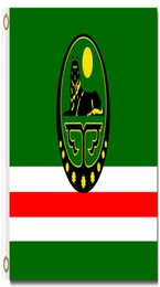 Flaga National Chechen 90x150cm 100D Plakaty z tkaniny poliestrowej 3x5 stóp Wszystkie kraje Oficjalne standardowe banery Dekoracja 8356268