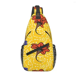 Duffel Bags African Ethnic Traditional Yellow Chest Bag Trendy Polyester Fabric For Office Nice Gift Multi-Style