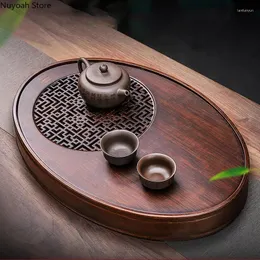 Vassoio vassoio vassoio per casa bambù piccolo tavolo da scarico di scarico di scarico Tipo di birra a secco set soggiorno ovale