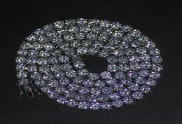 Herren Gold Silber verfahren 2030 Zoll 1 Reihen Simulierte Diamantbling -Tenniskette Halskette Hip Hop Schmuck G011041133