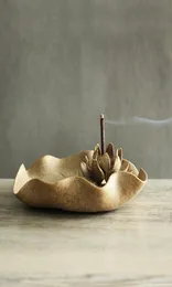 Bruciatore di incenso di incenso di loto di incenso fatto a mano Jingdezhen Aromatherapy Censer Gifts Crafts Decorazione per la casa7834370