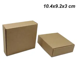 Brown 30pcslot 104x92x3 cm Kraft Paper Wedding Boxes for Ornament Jewelry Wrap Cookie Cardboard Handmade Soap Candy Storage Pac1329954