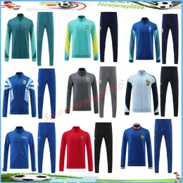 24 25 Varie squadre nazionali Brasile Inghilterra Tracksuit 2024 2025 Meicfolo tracce di seme di calcio per adulti kit addestra