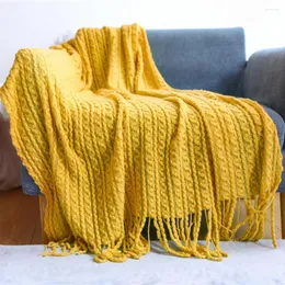 Almofado de travesseiro Nórdico manta de xadrez super suave para a cama Capa de sofá -cama colcha de decoração com borlas com borla