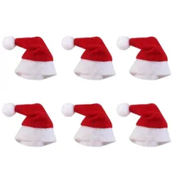 Mini cappello di Natale Babbo Natale Cappello Xmas Cappello Lollipop Mini Regalo per matrimoni Capite Creative Tree Ornament Decor9195276