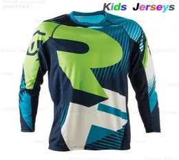 Crianças Quick Dry Motocross Jersey Downhil Mountain Bike DH Shirt MX Motorcycle Clothing Ropa for Boys MTB Tshirts1550297