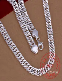 Ketten rein 925 Silberketten für Männer 6 mm 10 mm Ketten Halskette Collier 2024inch Choker Mode männliche Schmuckzubehör Geschenke B1783325