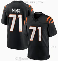 2024 Draft Pick Football Jerseys 71 Amarius Mims 90 Kris Jenkins 81 Jermaine Burton 68 McKinnley Jackson Orange Black White Color Stitched