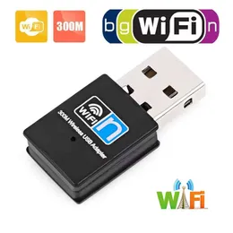 AC 300m WiFi Signal Mottagare Desktop Computer USB Wireless Small Network Card RTL8188