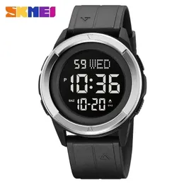 Skmei 2047 Herren Chrono Countdown Digital 5Bar Water of Washrof Watchwatch Montre Homme LED Light Display Elektronische Sport Uhren 240428