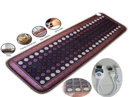 Far Infrared Natural Pon Jade Tourmaline Heating Pad Pad Pro Stone Mat Mat с интеллектуальным контроллером Регулируемая температура8875196