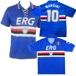 1990 1991 2004 2005 Sampdoria Retro Soccer Trikots Vialli Mancini Classic Vintage Football Sports Shirts