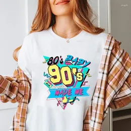 Camas femininas dos anos 80 Baby 90s me fizeram camiseta retro dos anos 80 nostalgia tshirt feminino vintage hipster grunge camiseta de camiseta de camiseta