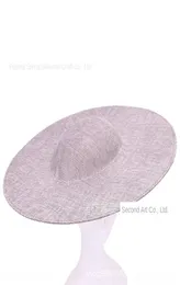 اللون الصلب فارغ جولة أعلى حامل DIY البالغات السفلية الجنين 40 سم BIRM DIYDIY قبعة القبعة القبعة Derby Hat1089556