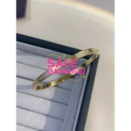 Designer Cartres Bracelet Full Sky Star Narrow Edition Light Luxury Fashion Card Home Women's New 18k gold Colorless Gift for Best Friends KG1V