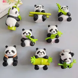 Kylmagneter Cartoon 3D tredimensionell simulering Panda Kylskåp klistermärke Home Creative Magnetic Decoration Turist Souvenirer Q240511
