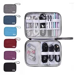 Förvaringspåsar bärbar datalinjen laddare påsar Power Pack digital Finish Package Earphone Electronic Accessories Organizer Zipper