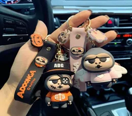 Trend Fart Monkey Keychain Creative Cute Doll Backpack Bag Car Key Pendant Accessories Couple's Keyring Gift Keychains5233389