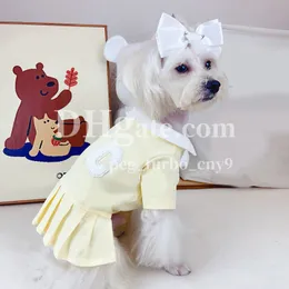 Designer Dog Polo Shirt Dog Dog Brand Brand Taglie Pomerania Bichon Teddy Pet Dog Summer Dress