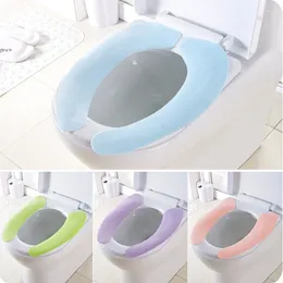 Toilettensitzabdeckungen 4 Farben Badezimmerzubehör weiche und komfortable künstliche Faser-Waschmaschinen-Sitze Kleberpolsterprodukte