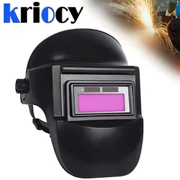 Svetshjälmmask Chameleon Stor vy True Color Solar Power Auto Darking Welding Mask for Arc Weld Grind Cut 240423