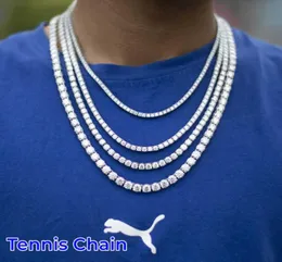 Intero 2 mm 3 mm 4 mm 5 mm MOISSanite Tennis Necklace 925 Silver 10K 14K 18K Gold Diamond Tennis Chain VVS Diamond Tennis Chain8014470