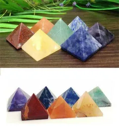 Pyramid Natural Stone Crystal Healing Wicca Spiritualità Sculture in pietra Craft Square Quartz Turquoise Gemsone Carniola Gioielli1318460