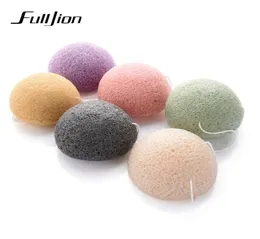 Fulljion 6 Colors Natural Konjac Konnyaku Cosmetic Puff Puff Facecial Facge Cleanse Cleanse Pearch Care Face Lace Toods Tool