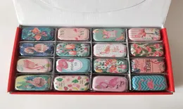 32pcslot Collectables Tin Boxes Small Mini Tin Box Whole Metal Storage tins Candy Box Flamingos Pattern2142355