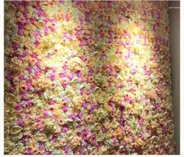 Kwiaty dekoracyjne 2024 Wedding Flower Wall z kolorową ramą do dekoracji imprezowych dostarcza klienta