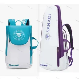 RACA DE TENNIS DE TENNIS DE TENNIS DE SANXDI BETHPACK BATMINTON RACATET Backpack grande capacidade para tênis/pickleball/badminton/squash esportes segura 3 raquete 18