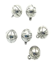 Hela 50st Basketball Antique Silver Charms hängsmycken DIY för halsbandsarmbandörhängen Retro Style 1411mm DH07852879345