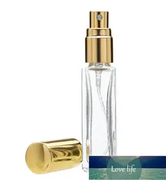 1000pcs/lote 4ml 8ml Mini garrafas de perfume de vidro Garrafa de perfume de pulverização de viagens com tampa de spray de prata de ouro preto Moda
