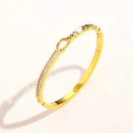 Дизайнерские ювелирные украшения Love Gold Bangle роскошные браслет модные украшения для вечеринки манжета Bracelet, разработанные для женщин -ювелирных изделий