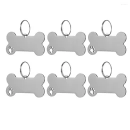 Dog Collars 6 Pcs Pet Tag Bone Tags For Pets Phone Number ID Hangings Personalized Charm