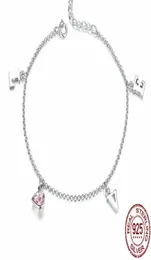 PB1 Браслет с серебряным покрытием для женской цепь Murano Glass Beads Bracelet Аутентичные ювелирные украшения1519142