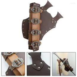 Party Supplies Medieval PU Leather Angled Grod for Swords and Axes Justerbar mantel Kanata Holder Case Loop Vikings Roman Larp Kit