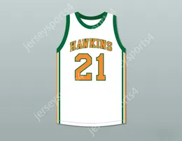 Custom Nay Mens Youth/Kids Jason Carver 21 Hawkins High School Tigers White Basketball Jersey 1 Top Stithed S-6xl